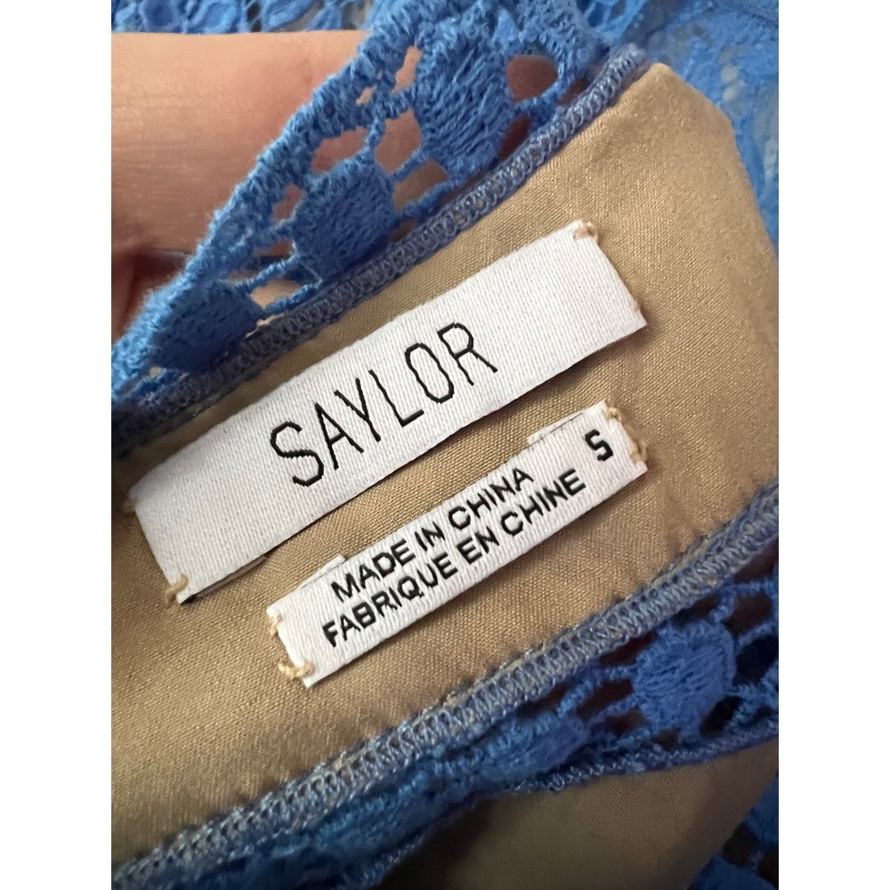 SAYLOR Darian Dress Blue NWT Size Small Lace Mini Cut Out Party Cocktail - Picture 6 of 7